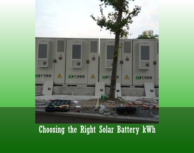 Choosing the Right Solar Battery kWh